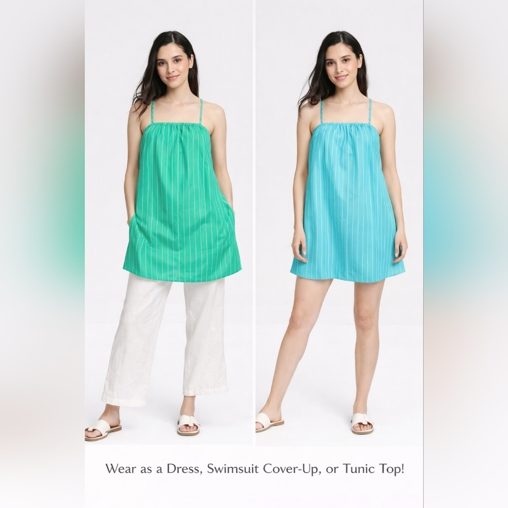 Bundle of 2 | A New Day Striped Tie-Back Mini Dresses – Size Small